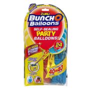 Bunch o Balloons - Set baloane de petrecere si rezerve, Rosu, Galben, Albastru, 24 baloane BKF56179AUQ1