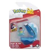 Pokemon - Set 2 figurine Clip n Go, Totodile & Dive Ball W10 BKFPKW2651