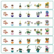 Zuru Max - Set de constructie, Flori de gradina in ghiveci, diverse modele BKF83183