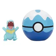 Pokemon - Set 2 figurine Clip n Go, Totodile & Dive Ball W10 BKFPKW2651