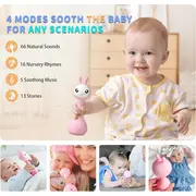 Alilo Smarty Bunny - Iepuras interactiv pentru bebelusi, roz, RO/EN BKFR1/Pink