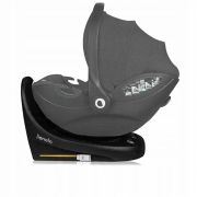 Baza scaun auto i-Size, Lionelo, Moxie, Rotativa 360, Cu isofix si picior stabilizator, Cu indicatori pentru instalare corecta, Negru BYNLO-MOXIE_I-SIZE_BASE_BLACK