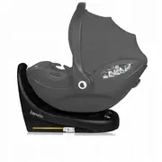 Baza scaun auto i-Size, Lionelo, Moxie, Rotativa 360, Cu isofix si picior stabilizator, Cu indicatori pentru instalare corecta, Negru BYNLO-MOXIE_I-SIZE_BASE_BLACK