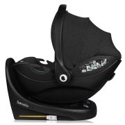 Baza scaun auto i-Size, Lionelo, Moxie, Rotativa 360, Cu isofix si picior stabilizator, Cu indicatori pentru instalare corecta, Negru BYNLO-MOXIE_I-SIZE_BASE_BLACK