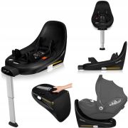 Baza scaun auto i-Size, Lionelo, Moxie, Rotativa 360, Cu isofix si picior stabilizator, Cu indicatori pentru instalare corecta, Negru BYNLO-MOXIE_I-SIZE_BASE_BLACK
