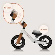 Bicicleta fara pedale, Lionelo, Toni, Cu ghidon si sa reglabile, Ultra usoara, 2.8 Kg, 18 luni+, Sustine 30 kg, Conform cu standardul EN71-1/2/3, Certificata TUV SUD, Bej BYNLO-TONI_BEIGE_SAND