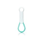 Foarfecuta pentru unghii , Fridababy, Easy Grip, Ergonomica, Cu varf rotunjit, Maner antialunecare, Cu husa de protectie, 0 luni+, Otel inoxidabil, Fara BPA, Verde/Turquoise BYNFRI15