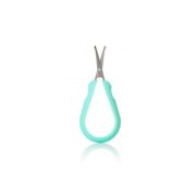 Foarfecuta pentru unghii , Fridababy, Easy Grip, Ergonomica, Cu varf rotunjit, Maner antialunecare, Cu husa de protectie, 0 luni+, Otel inoxidabil, Fara BPA, Verde/Turquoise BYNFRI15