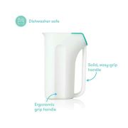Recipient de clatire, Fridababy, Control The Flow Rinser, 2 moduri de turnare, Protectie ochi si urechi, Maner ergonomic, Compatibila cu masina de spalat vase, Alb BYNFRI41