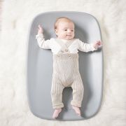 Saltea de infasat, Nattou, Softy, Moale, Utilizabil si fara husa, Design ergonomic, Spuma PU, 70x50x10 cm, Fara BPA, 0 luni+, Gri BYN145046