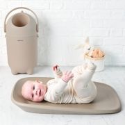 Saltea de infasat, Nattou, Softy, Moale, Utilizabil si fara husa, Design ergonomic, Spuma PU, 70x50x10 cm, Fara BPA, 0 luni+, Taupe BYN145077