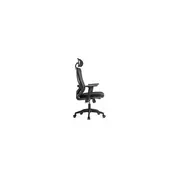 Scaun birou ergonomic OFF987, mesh, mecanism a-sincron, cotiere reglabile, 110 kg, negru DRM10648