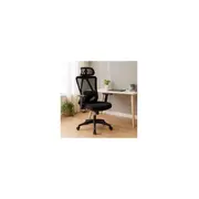 Scaun birou ergonomic OFF987, mesh, mecanism a-sincron, cotiere reglabile, 110 kg, negru DRM10648