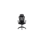 Scaun birou ergonomic OFF987, mesh, mecanism a-sincron, cotiere reglabile, 110 kg, negru DRM10648