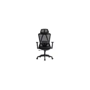 Scaun birou ergonomic OFF987, mesh, mecanism a-sincron, cotiere reglabile, 110 kg, negru DRM10648