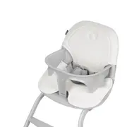 Scaun de masa, Lionelo, Dalia, 2 in 1, Transformabil, Cu 2 suporturi pentru picioare, Cu tavita detasabila, Sustine 60 kg, 6 luni+, Conform cu EN14988, Gri Stone BYNLO-DALIA_GREY_STONE