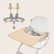 Scaun de masa, Lionelo, Dalia, 2 in 1, Transformabil, Cu 2 suporturi pentru picioare, Cu tavita detasabila, Sustine 60 kg, 6 luni+, Conform cu EN14988, Gri Stone BYNLO-DALIA_GREY_STONE