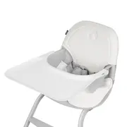 Scaun de masa, Lionelo, Dalia, 2 in 1, Transformabil, Cu 2 suporturi pentru picioare, Cu tavita detasabila, Sustine 60 kg, 6 luni+, Conform cu EN14988, Gri Stone BYNLO-DALIA_GREY_STONE