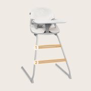 Scaun de masa, Lionelo, Dalia, 2 in 1, Transformabil, Cu 2 suporturi pentru picioare, Cu tavita detasabila, Sustine 60 kg, 6 luni+, Conform cu EN14988, Gri Stone BYNLO-DALIA_GREY_STONE