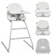 Scaun de masa, Lionelo, Dalia, 2 in 1, Transformabil, Cu 2 suporturi pentru picioare, Cu tavita detasabila, Sustine 60 kg, 6 luni+, Conform cu EN14988, Gri Stone BYNLO-DALIA_GREY_STONE