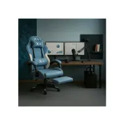 Scaun gaming OFF 295, spatar reglabil, suport picioare, stofa, robust, cadru polipropilena, rabatabil, 100 kg DRM10643