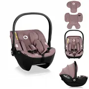 Scoica auto, Lionelo, Moxie, i-Size, 40-87 cm, Tetiera reglabila, intarita cu spuma de memorie, Carcasa ventilata, Din bambus, Protectie avansata, Conform cu R129, Mov BYNLO-MOXIE_I-SIZE_PINK_MAUVE