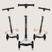 Trotineta pentru copii, Lionelo, Mey, Ultrapliabila, Cu lumini si cosulet, Maner ajustabil pe inaltime, 3 ani+, Pana la 50 Kg, Ultra usor, 2.8 kg, Conform cu standardul EN71-1/2/3, Certificata Intertek, Bej BYNLO-MEY_BEIGE_SAND