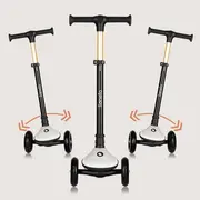 Trotineta pentru copii, Lionelo, Mey, Ultrapliabila, Cu lumini si cosulet, Maner ajustabil pe inaltime, 3 ani+, Pana la 50 Kg, Ultra usor, 2.8 kg, Conform cu standardul EN71-1/2/3, Certificata Intertek, Bej BYNLO-MEY_BEIGE_SAND