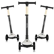 Trotineta pentru copii, Lionelo, Mey, Ultrapliabila, Cu lumini si cosulet, Maner ajustabil pe inaltime, 3 ani+, Pana la 50 Kg, Ultra usor, 2.8 kg, Conform cu standardul EN71-1/2/3, Certificata Intertek, Bej BYNLO-MEY_BEIGE_SAND