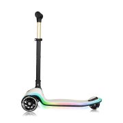 Trotineta pentru copii, Lionelo, Mey, Ultrapliabila, Cu lumini si cosulet, Maner ajustabil pe inaltime, 3 ani+, Pana la 50 Kg, Ultra usor, 2.8 kg, Conform cu standardul EN71-1/2/3, Certificata Intertek, Bej BYNLO-MEY_BEIGE_SAND