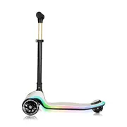 Trotineta pentru copii, Lionelo, Mey, Ultrapliabila, Cu lumini si cosulet, Maner ajustabil pe inaltime, 3 ani+, Pana la 50 Kg, Ultra usor, 2.8 kg, Conform cu standardul EN71-1/2/3, Certificata Intertek, Bej BYNLO-MEY_BEIGE_SAND