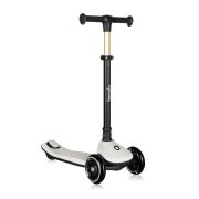 Trotineta pentru copii, Lionelo, Mey, Ultrapliabila, Cu lumini si cosulet, Maner ajustabil pe inaltime, 3 ani+, Pana la 50 Kg, Ultra usor, 2.8 kg, Conform cu standardul EN71-1/2/3, Certificata Intertek, Bej BYNLO-MEY_BEIGE_SAND