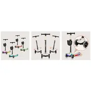 Trotineta pentru copii, Lionelo, Mey, Ultrapliabila, Cu lumini si cosulet, Maner ajustabil pe inaltime, 3 ani+, Pana la 50 Kg, Ultra usor, 2.8 kg, Conform cu standardul EN71-1/2/3, Certificata Intertek, Bej BYNLO-MEY_BEIGE_SAND