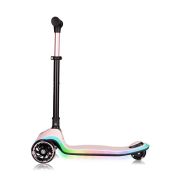 Trotineta pentru copii, Lionelo, Mey, Ultrapliabila, Cu lumini si cosulet, Maner ajustabil pe inaltime, 3 ani+, Pana la 50 Kg, Ultra usor, 2.8 kg, Conform cu standardul EN71-1/2/3, Certificata Intertek, Roz BYNLO-MEY_PINK_ROSE