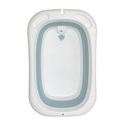 Cadita mare pliabila albastra cu termometru si pernuta – pentru bebelusi bb01-bleu