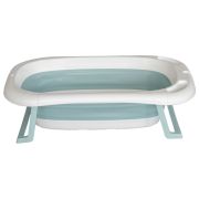 Cadita mare pliabila albastra cu termometru si pernuta – pentru bebelusi bb01-bleu