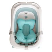 Cadita mare pliabila albastra cu termometru si pernuta – pentru bebelusi bb01-bleu