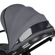 Carucior 2 in 1, Lionelo, Layla, Pana la 22 kg, Cadru aluminiu, Cu landou intarit si salteluta din spuma AirDots, Reversibil, Cu ventilatie 3D, Cu accesorii, EN1888-1, EN1888-2, EN1466, Gri BYNLO-LAYLA_2IN1_GREY_STONE