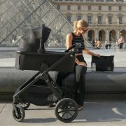 Carucior 2 in 1, Lionelo, Layla, Pana la 22 kg, Cadru aluminiu, Cu landou intarit si salteluta din spuma AirDots, Reversibil, Cu ventilatie 3D, Cu accesorii, EN1888-1, EN1888-2, EN1466, Gri BYNLO-LAYLA_2IN1_GREY_STONE