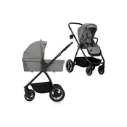 Carucior 2 in 1, Lionelo, Meril, Cu landou si scaun cu dimensiune XL, Reversibil, Cu sistem de ventilatie 3D, Cu accesorii, Pana la 22 kg, Conform cu EN1888-1 EN1888-2, EN1466, Gri BYNLO-MERIL_2IN1_GREY_STONE