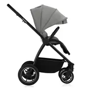 Carucior 2 in 1, Lionelo, Meril, Cu landou si scaun cu dimensiune XL, Reversibil, Cu sistem de ventilatie 3D, Cu accesorii, Pana la 22 kg, Conform cu EN1888-1 EN1888-2, EN1466, Gri BYNLO-MERIL_2IN1_GREY_STONE