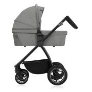 Carucior 2 in 1, Lionelo, Meril, Cu landou si scaun cu dimensiune XL, Reversibil, Cu sistem de ventilatie 3D, Cu accesorii, Pana la 22 kg, Conform cu EN1888-1 EN1888-2, EN1466, Gri BYNLO-MERIL_2IN1_GREY_STONE