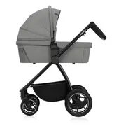 Carucior 2 in 1, Lionelo, Meril, Cu landou si scaun cu dimensiune XL, Reversibil, Cu sistem de ventilatie 3D, Cu accesorii, Pana la 22 kg, Conform cu EN1888-1 EN1888-2, EN1466, Gri BYNLO-MERIL_2IN1_GREY_STONE