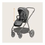 Carucior 2 in 1, Lionelo, Meril, Cu landou si scaun cu dimensiune XL, Reversibil, Cu sistem de ventilatie 3D, Cu accesorii, Pana la 22 kg, Conform cu EN1888-1 EN1888-2, EN1466, Gri BYNLO-MERIL_2IN1_GREY_STONE