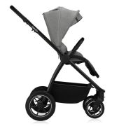 Carucior 2 in 1, Lionelo, Meril, Cu landou si scaun cu dimensiune XL, Reversibil, Cu sistem de ventilatie 3D, Cu accesorii, Pana la 22 kg, Conform cu EN1888-1 EN1888-2, EN1466, Gri BYNLO-MERIL_2IN1_GREY_STONE