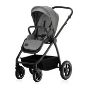 Carucior 2 in 1, Lionelo, Meril, Cu landou si scaun cu dimensiune XL, Reversibil, Cu sistem de ventilatie 3D, Cu accesorii, Pana la 22 kg, Conform cu EN1888-1 EN1888-2, EN1466, Gri BYNLO-MERIL_2IN1_GREY_STONE