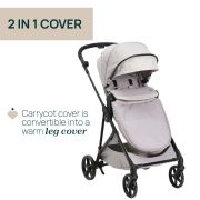 Carucior copii 3 in 1 Chicco Seety, cu scaun auto Kory Plus I-Size, FlorenceBeige (Bej), 0luni+ CHC8709770+8709870+8714645-8