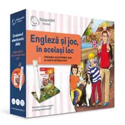 Pachet Raspundel Istetel, creion si carte Engleza si joc, in acelasi loc BKF69364