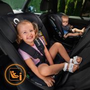 Scaun auto, Lionelo, Bastiaan RWF i-Size, Pozitie de somn, Protectie laterala, Rotire 360 grade, 0-36 Kg, Cu Isofix si Centura Top Tether, Conform cu standardul european de securitate ECE R129, Rosu BYNLO-BASTIAAN_RWF_ISIZE_RED_BURGUNDY