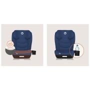 Scaun auto i-Size, Lionelo, Neal, Spatar reglabil in 4 pozitii, Tetiera in 10 pozitii, Suport sticla inclus, 15-36 Kg, 100-150 cm, Cu Isofix, Conform ECE R129, Albastru BYNLO-NEAL_I-SIZE_BLUE_NAVY